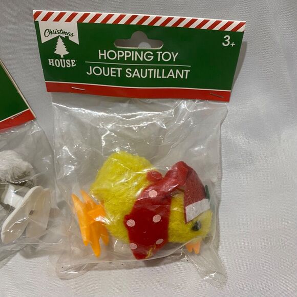 Christmas House Hopping Chick and Bunny Toys Wind Up Multicolor Ages 3 And Up - Picture 4 of 7